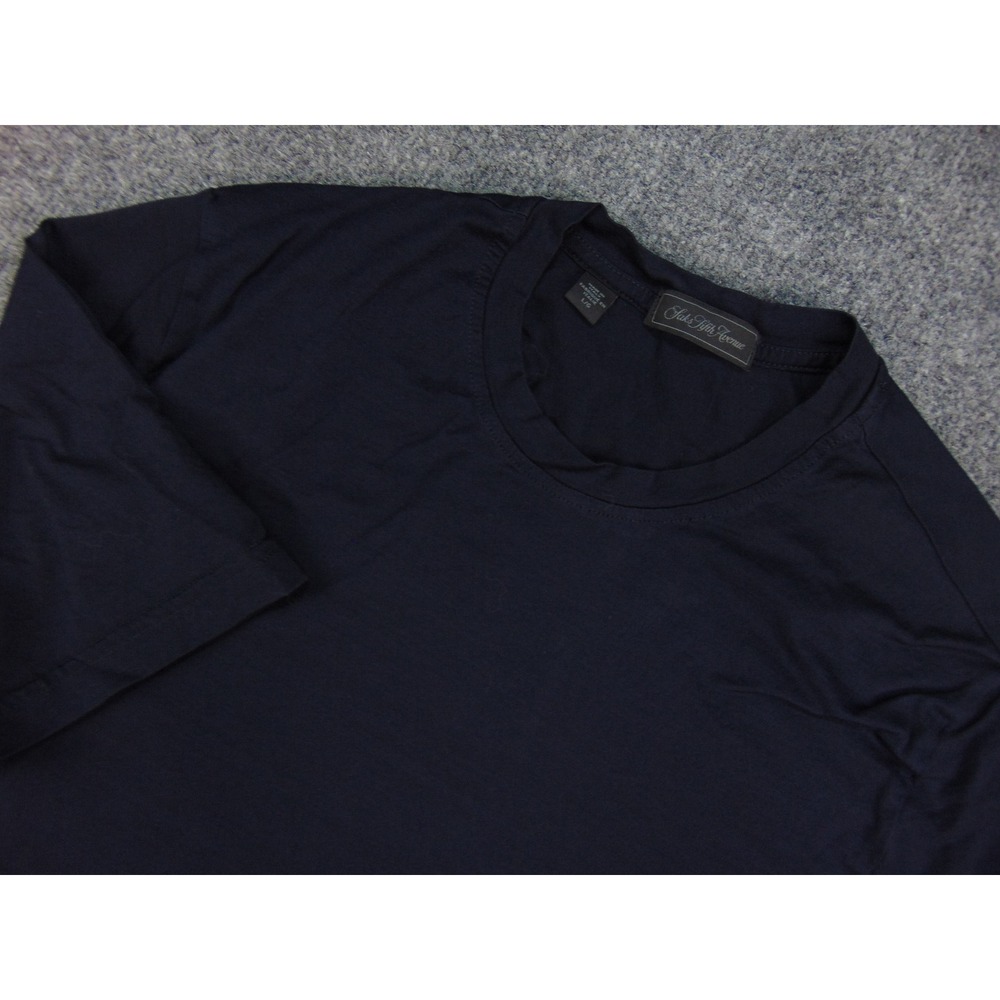 Saks Fifth Avenue T-Shirt Mens Large Black Made in Italy Luxury Essential